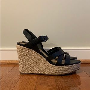 Splendid Billie Espadrille Wedge 7.5 Black